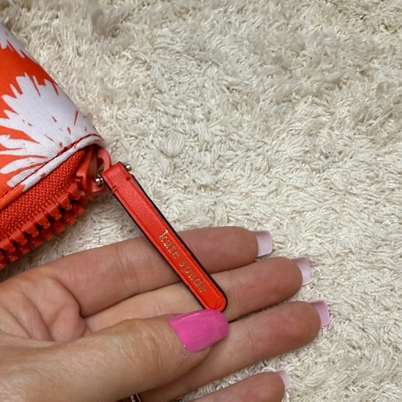 NWT Kate Spade Orange Jae Wild Blossom Large Continental Zip Around Wallet - Picture 8 of 10